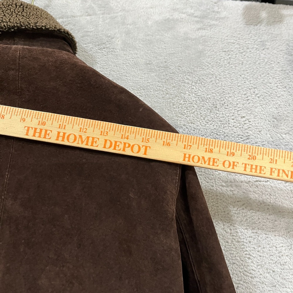 Vintage Bagatelle Coat Womens Medium Brown Suede Faux Fur Quilted 90s Western‎ - Picture 14 of 15